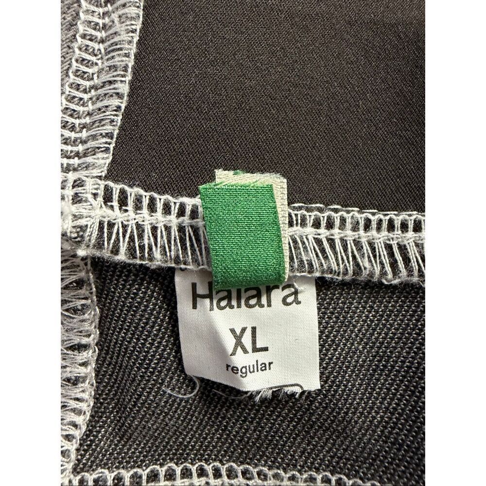Halara Flex High-Waisted Wide Leg Side Stripe Denim-Look Pants - Grey XL - Picture 8 of 10